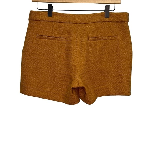 Banana Republic Tweed Burnt Orange Shorts Size 6 - Picture 2 of 6